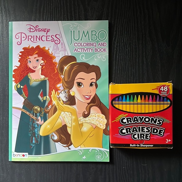 Disney | Other | Disney Princess Coloring Box With Crayons | Poshmark